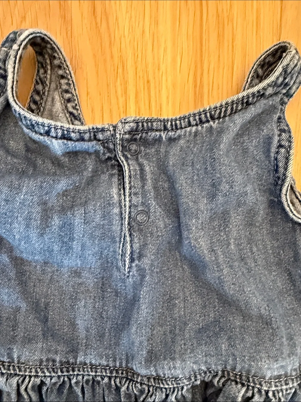 Baby GAP Denim Blue Girls' Sleeveless Ruffle Top size 4